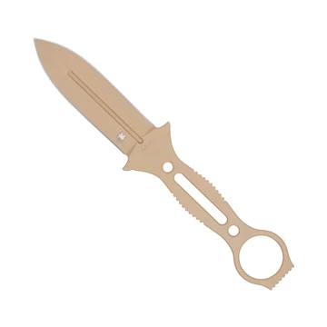 CobraTec Ringed Claymore, coyote, not serrated outdoor kés (CTRCLMDAGNSCYT)