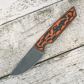 Lovász Coyote N690 BW, G10 orange-black outdoor kés