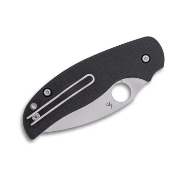 Spyderco Sage 6 CPM-S30V CF Button Compression Lock PlainEdge zsebkés (C123CFBCLP)