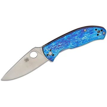 Spyderco Tenacious Titanium R.I.L. Disarray Finish D2 PlainEdge zsebkés (C122TIBLD2P)