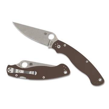 Spyderco Military 2 Brown G10 CPM-15V Sprint Run zsebkés (C36GPBN15V2)