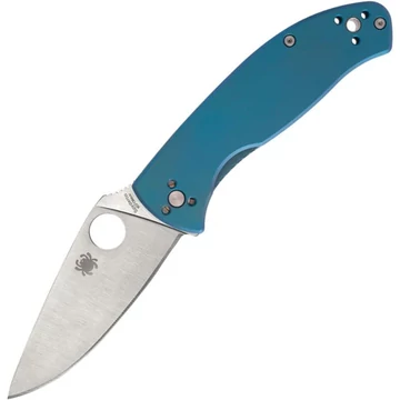 Spyderco Tenacious R.I.L. Blue Titanium PlainEdge zsebkés (C122TIBLP)