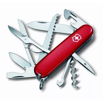 Victorinox Huntsman közepes méretű zsebkés 15 funkcióval, piros (1.3713)