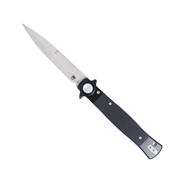 CobraTec Stiletto Button Lock, black/satin zsebkés (CTSTLBLG10BLKSTN)